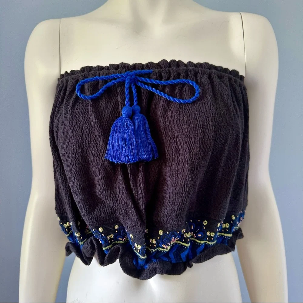 Free People No More Tiers Embroidered Tube Top - Picture 3 of 6